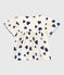 Blusa infantil de manga corta de popelina de algodón estampada azul MILK/ SOIR