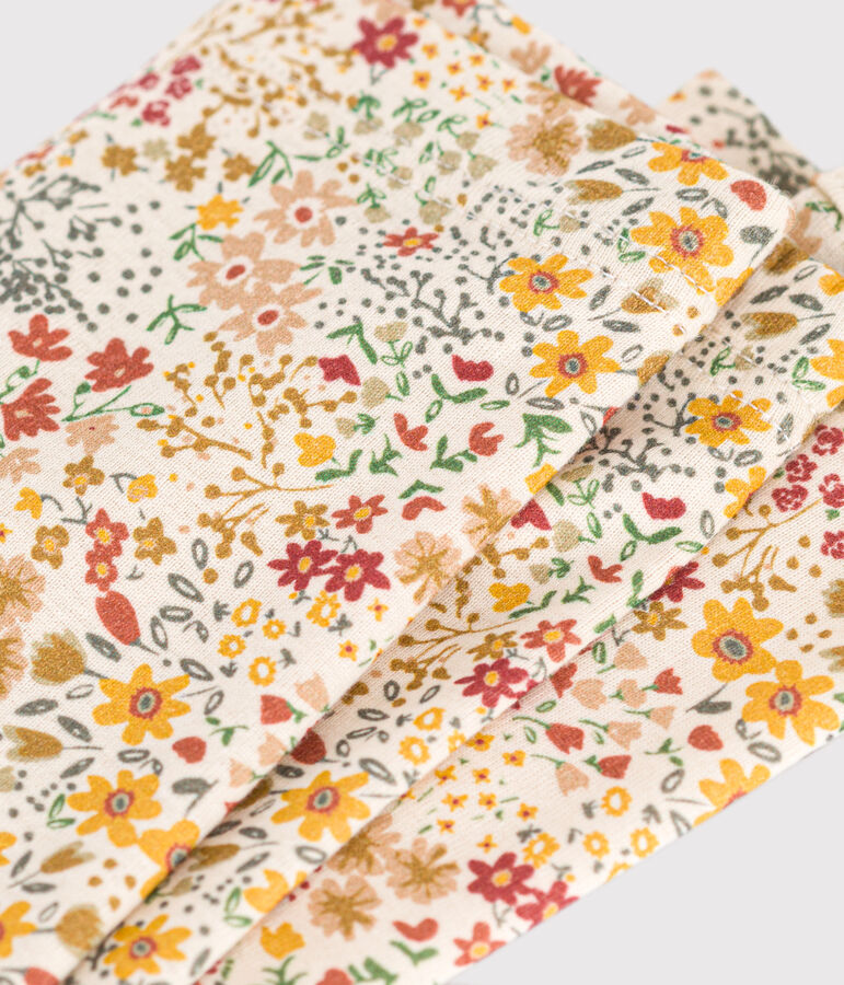 Leggings de algod&oacute;n para beb&eacute; crudo/multicolor