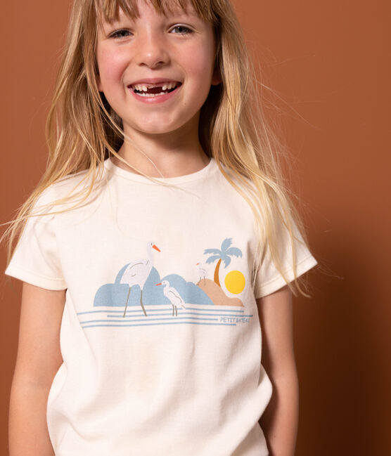 Camiseta estampada de algodón para niña blanco AVALANCHE/ MULTICO