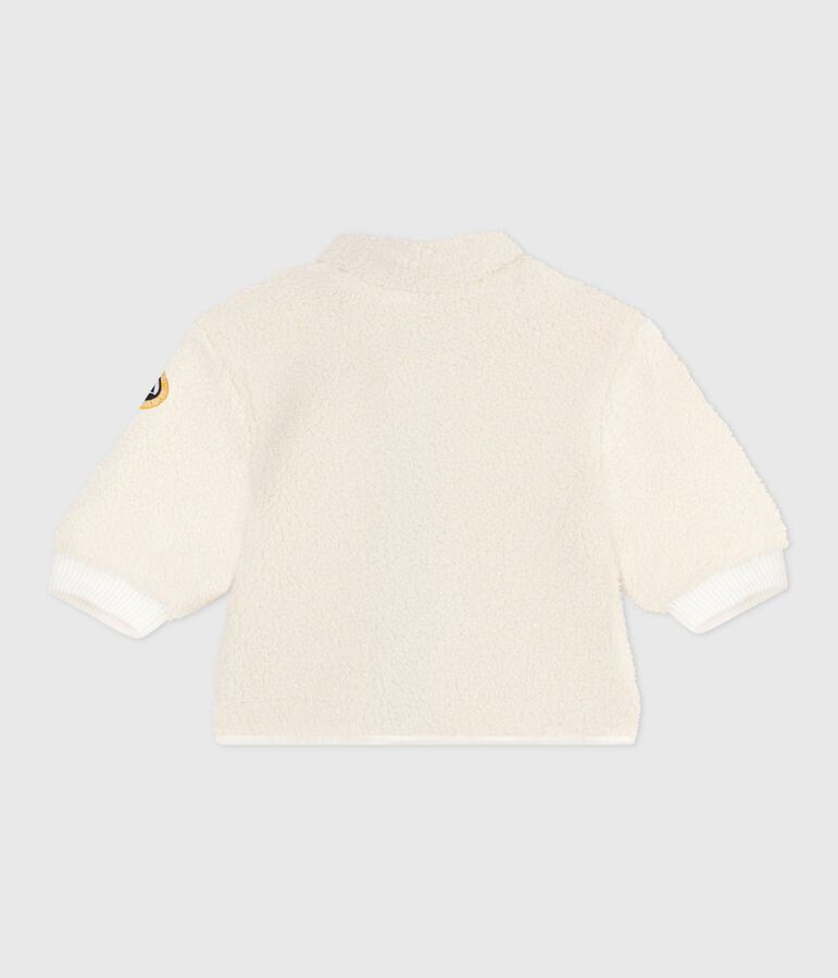 Abrigo de borreguito para beb&eacute; crudo/multicolor