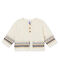 Cárdigan de punto Jacquard para bebé niño blanco MARSHMALLOW