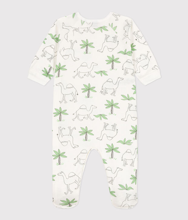 Pelele de algod&oacute;n estampado blanco/multicolor