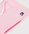Pantalón infantil de jogging liso de algodón rosa MARQUISE