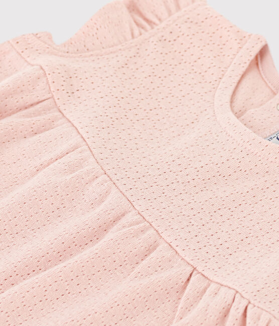 Blusa sin mangas de punto calado para bebé rosa SALINE