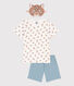 Pijama de algodón con máscara de niño/niña