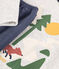 Pijama infantil de terciopelo liso azul SMOKING/blanco MULTICO