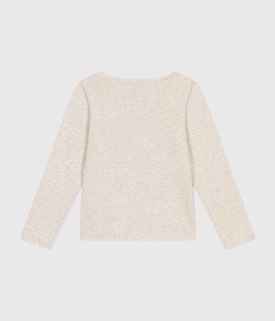 Camiseta de punto de manga larga para niña beige MONTELIMAR CHINE