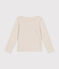 Camiseta de punto de manga larga para niña beige MONTELIMAR CHINE