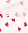 MUSELINA DE GASA DE ALGODÓN CON CORAZÓN PARA BEBÉ blanco MARSHMALLOW/rojo TERKUIT