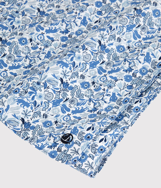 Fular de popelina estampado de niña/niño blanco MARSHMALLOW/blanco MULTICO