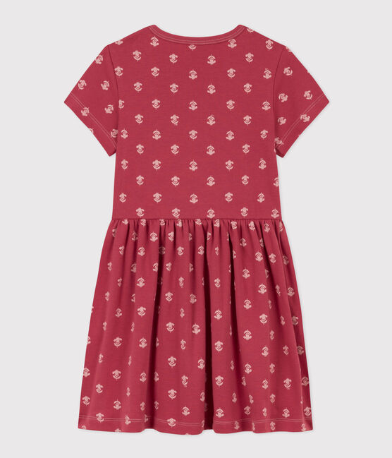 Vestido de algodón estampado para niña rosa PAPI/beige AVALANCHE