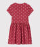 Vestido de algodón estampado para niña rosa PAPI/beige AVALANCHE
