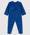 Pelele de terciopelo azul para bebé azul MAJOR