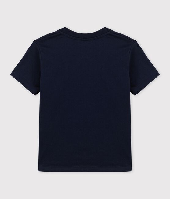 Camiseta de manga corta de punto de niño azul SMOKING