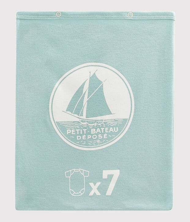 Juego sorpresa de 7 bodis de manga corta para beb&eacute; ni&ntilde;o multicolor