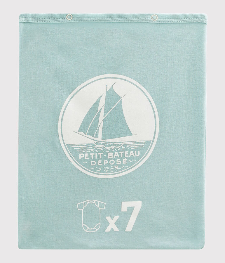 Juego sorpresa de 7 bodis de manga corta para beb&eacute; ni&ntilde;o multicolor