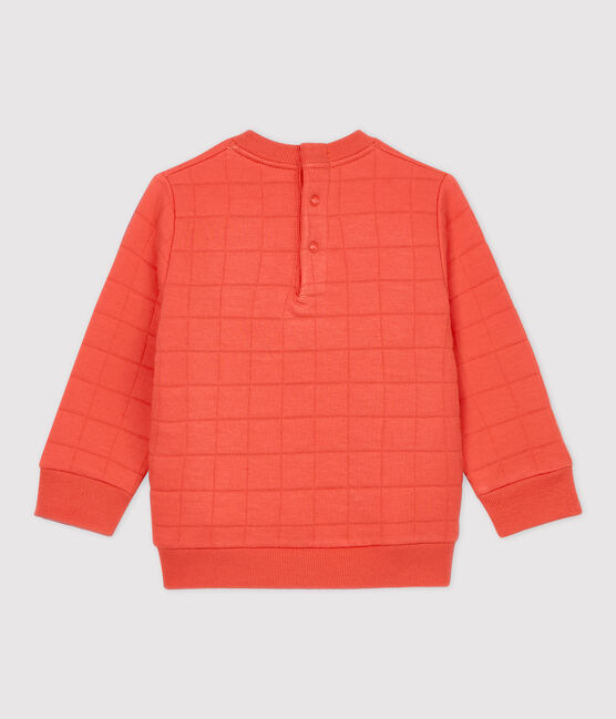 Sudadera acolchada orgánica de bebé. naranja OURSIN