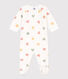 Pijama de terciopelo con corazones multicolores para bebé