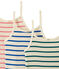 Lote de 3 camisetas de tirantes nina blanco .