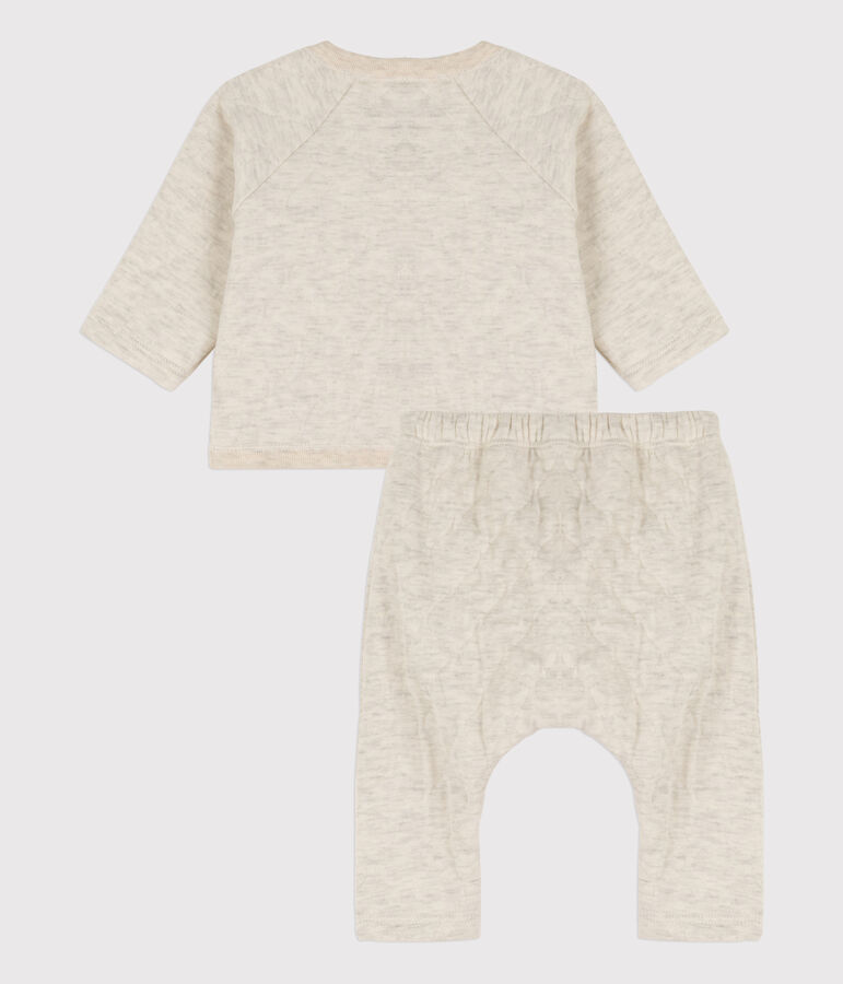 Conjunto de 2 piezas de algod&oacute;n acolchado para beb&eacute; beige MONTELIMAR CHINE