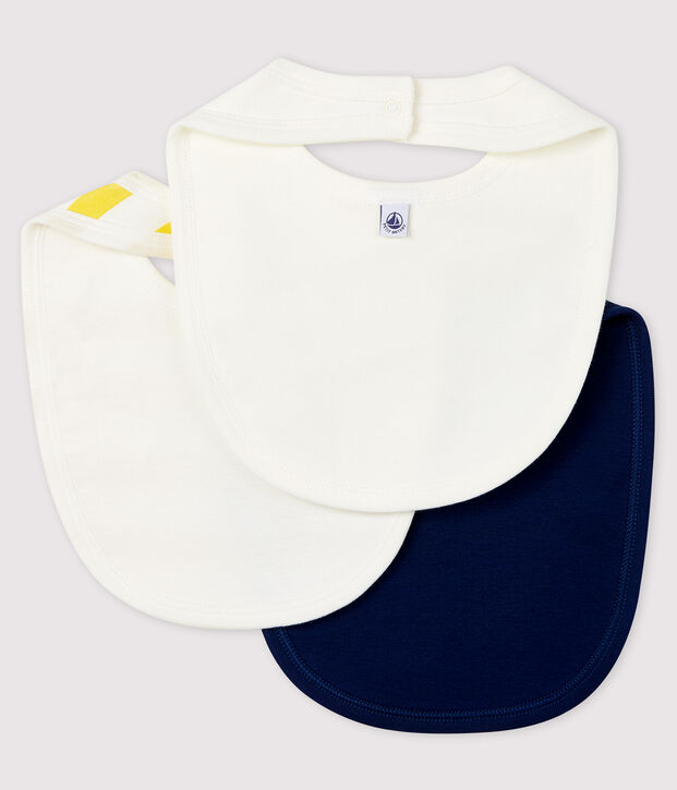 Juego de 3 baberos de punto acanalado para beb&eacute; multicolor