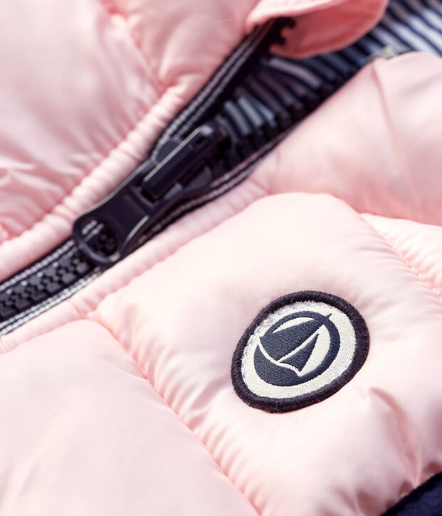Chaqueta alcolchada para beb&eacute;, reversible, sin mangas y de poli&eacute;ster reciclado rosa