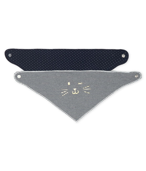 Lote de 2 bandanas-baberos para bebé niña variante 1