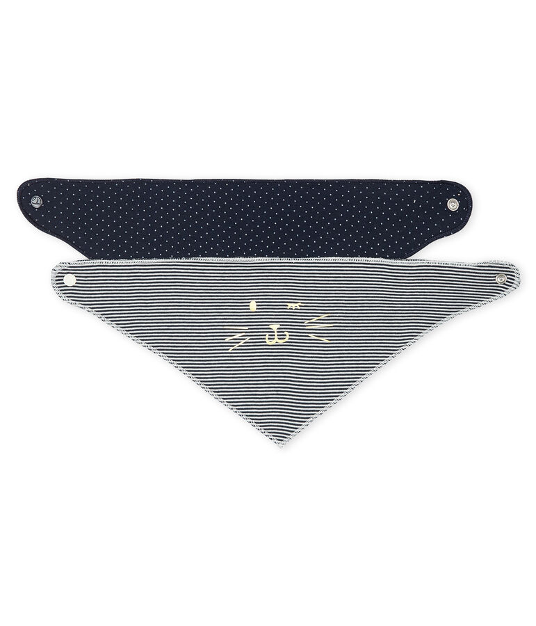 Lote de 2 bandanas-baberos para beb&eacute; ni&ntilde;a multicolor