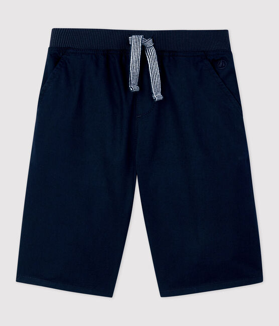Bermudas de sarga de algodón para niño azul SMOKING