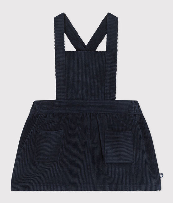 Vestido sin mangas de pana para bebé azul SMOKING