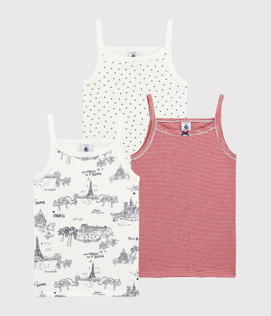 Juego de 3 camisetas de tirantes con estampado de París para niña variante 1