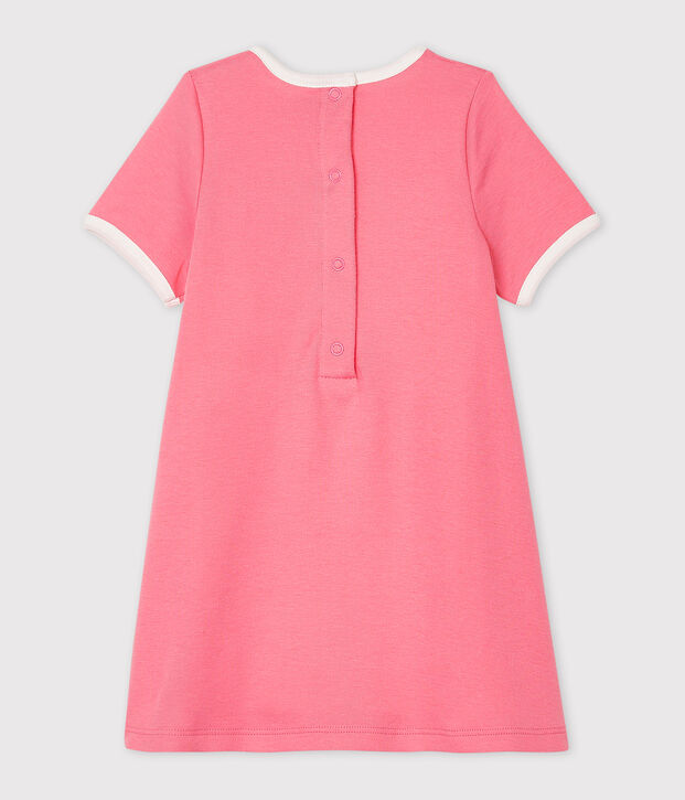 Vestido-bodi de manga corta para beb&eacute; ni&ntilde;a rosa