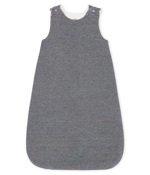 Saco de terciopelo para beb&eacute; azul/blanco