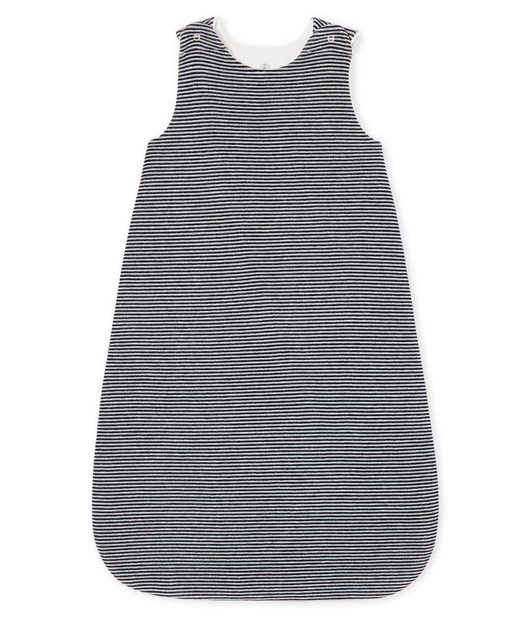 Saco de terciopelo para beb&eacute; azul/blanco