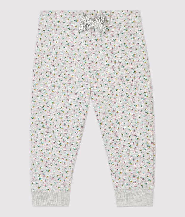 Pantal&oacute;n de mulet&oacute;n de beb&eacute;. gris/multicolor
