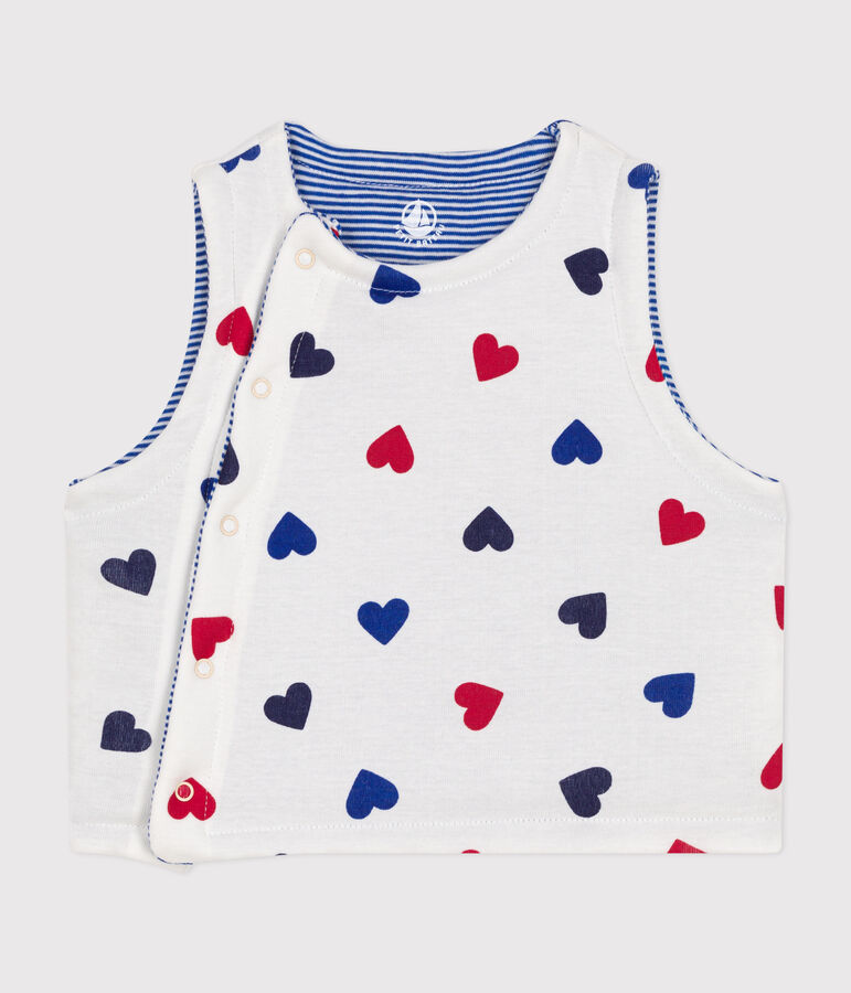 CHALECO REVERSIBLE DE ALGOD&Oacute;N PARA BEB&Eacute; blanco/multicolor