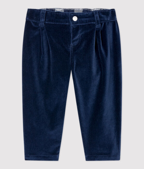 Pantalón de terciopelo de bebé. azul SMOKING
