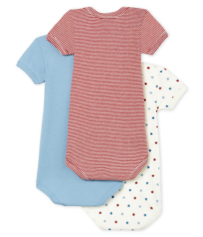 Tres bodis de manga corta para beb&eacute; ni&ntilde;o multicolor