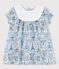 Vestido con estampado de París de popelina para bebé blanco MARSHMALLOW/blanco MULTICO