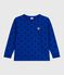 Camiseta infantil de algodón de manga larga con estampado azul OLYMPIC+SOIR