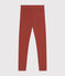 Leggings de punto y elastano para niña marron FAMEUX