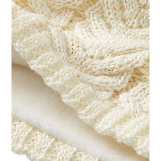 Gorrito para niña beige COQUILLE/amarillo DORE