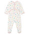 Pijama de muletón para bebé niña blanco MARSHMALLOW/blanco MULTICO