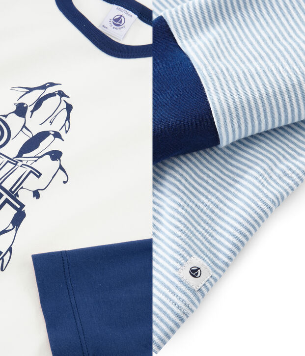 D&uacute;o de pijamas de punto para ni&ntilde;o multicolor