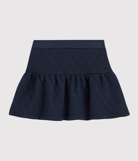 Falda de tejido túbico acolchado de niña azul SMOKING