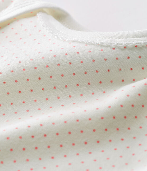 Body de manga larga para bebé niña blanco MARSHMALLOW/rosa CHARME