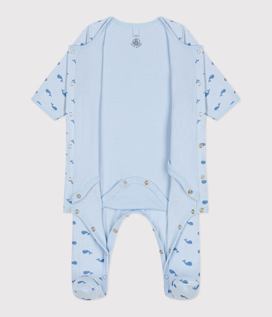 Bodyjama de túbico con ballena para bebé azul TOUDOU/ ALASKA