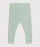 Leggings de algodón para bebé verde HERBIER