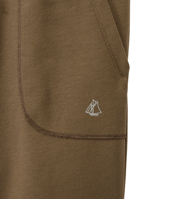 Bermuda para niño en jersey tupido marron SHITAKE