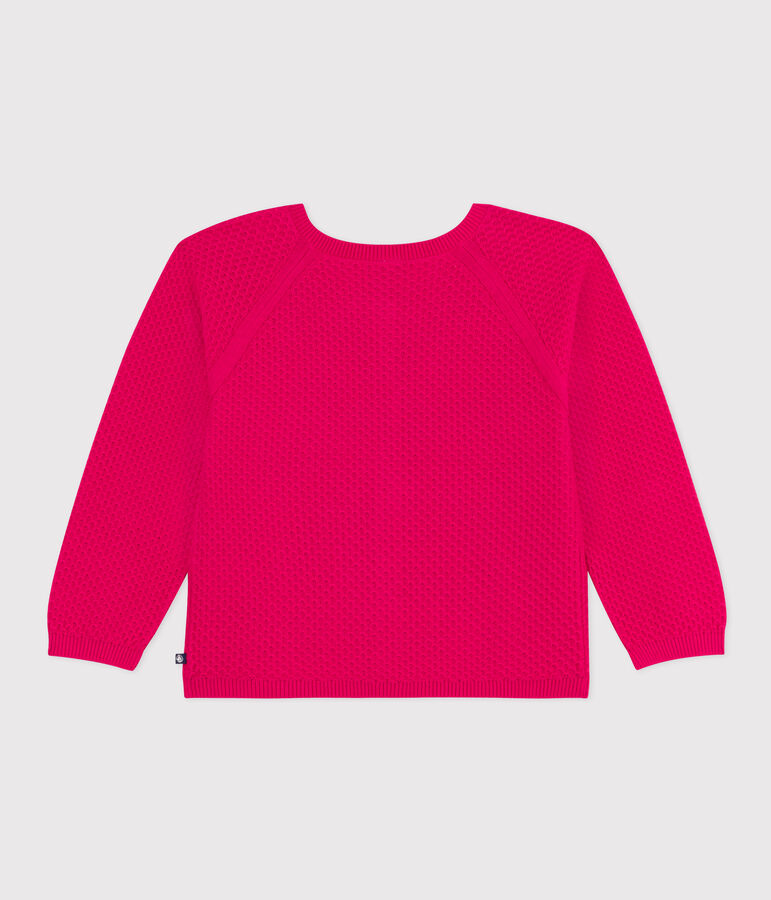 C&aacute;rdigan de algod&oacute;n para ni&ntilde;a rosa
